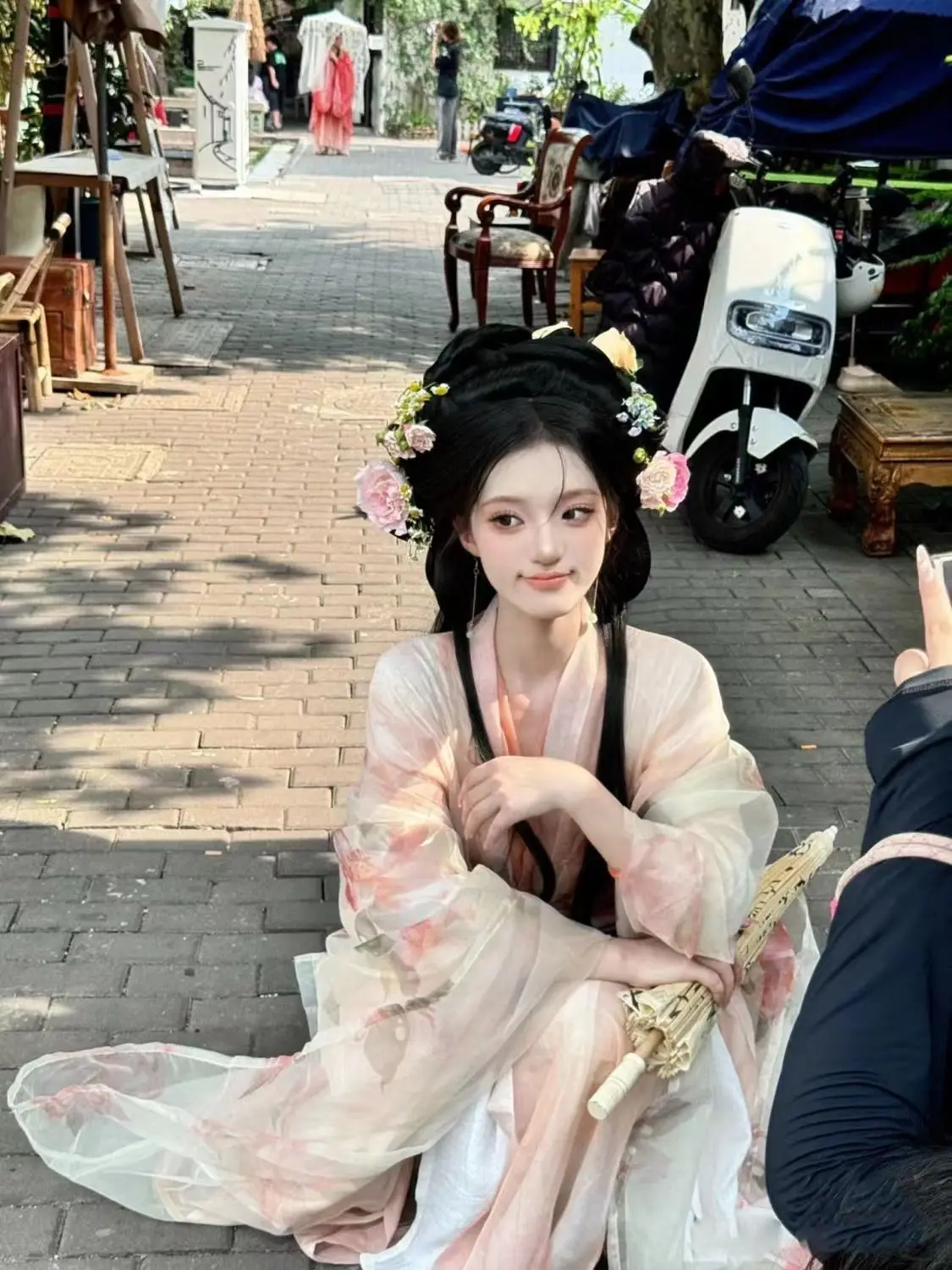 Gaun Hanfu Bordir Dinasti Song Tradisional Wanita Yourqipao, Kostum Panggung Tiongkok Kuno, Gaun Putri Hanfu untuk Tari