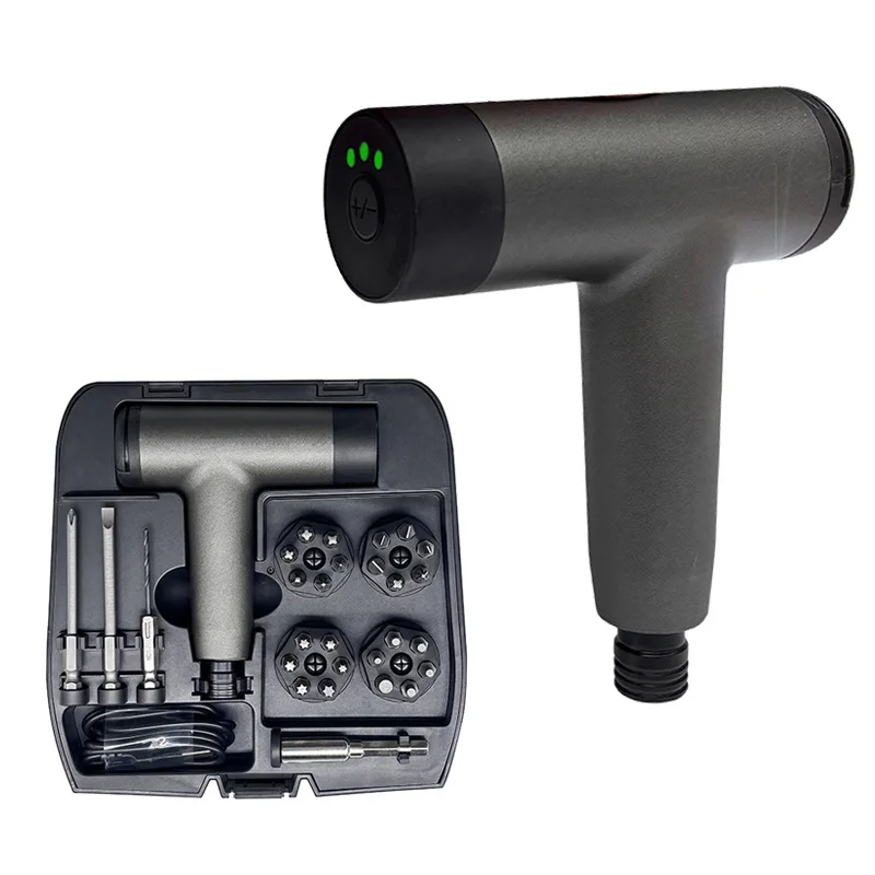 

3-Speed Torque Electric Screwdriver T-Body Rechargeable Mini Drill Large Capacity Lithium Battery Screwdriver For Home Repair