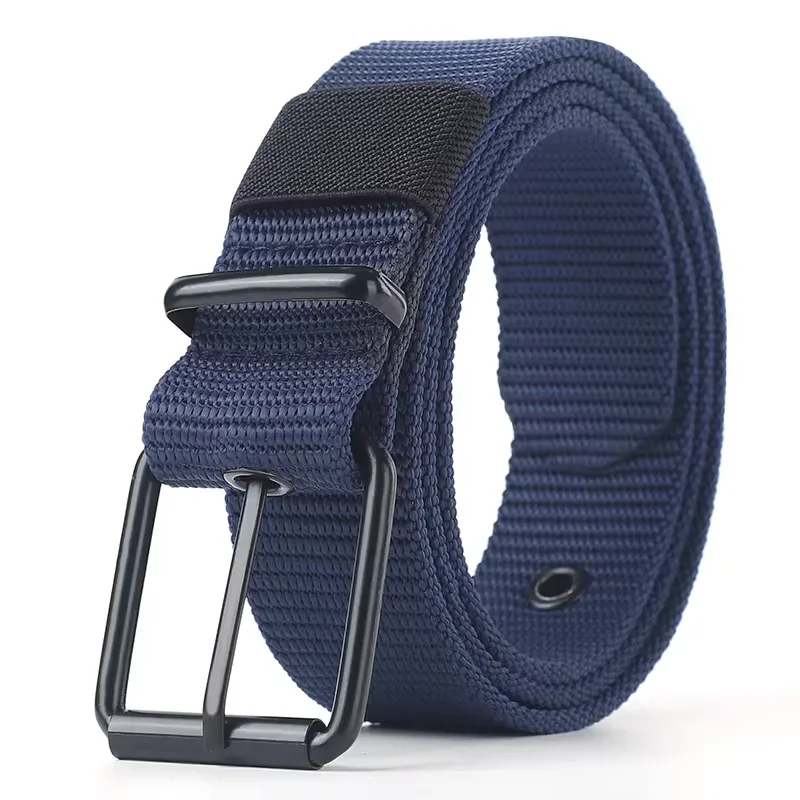 

Porous Canvas Pin Buckle Leather Belt Outdoor Sports Belt Outdoor Work Tactical Hunting Jeans Strap Canvas Casual Waistband