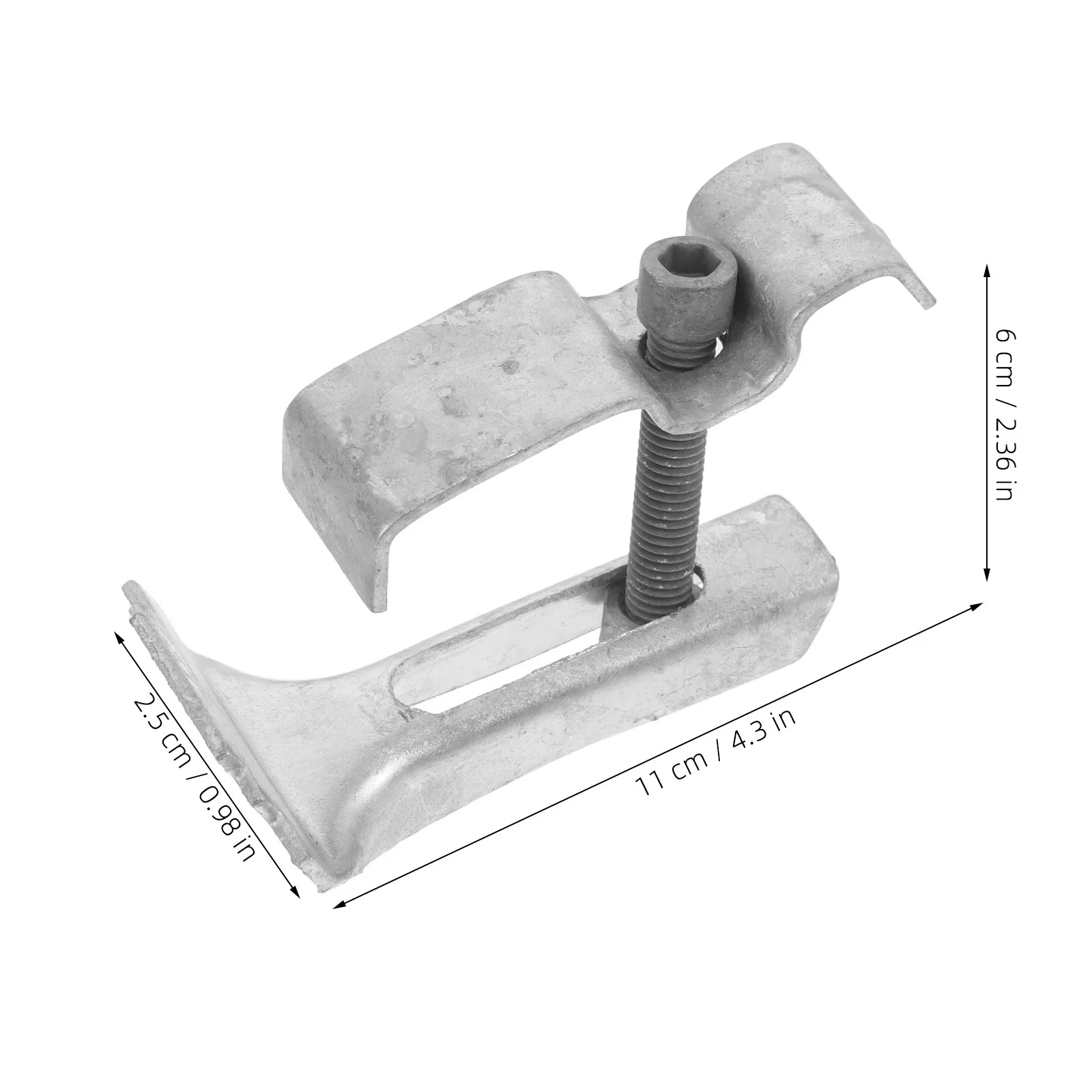8Pcs Metal Bar Grating Clips Saddle Clip Stable Fixing Fast Installation for Industrial Flooring Drainage Stair Tread Mezzanine