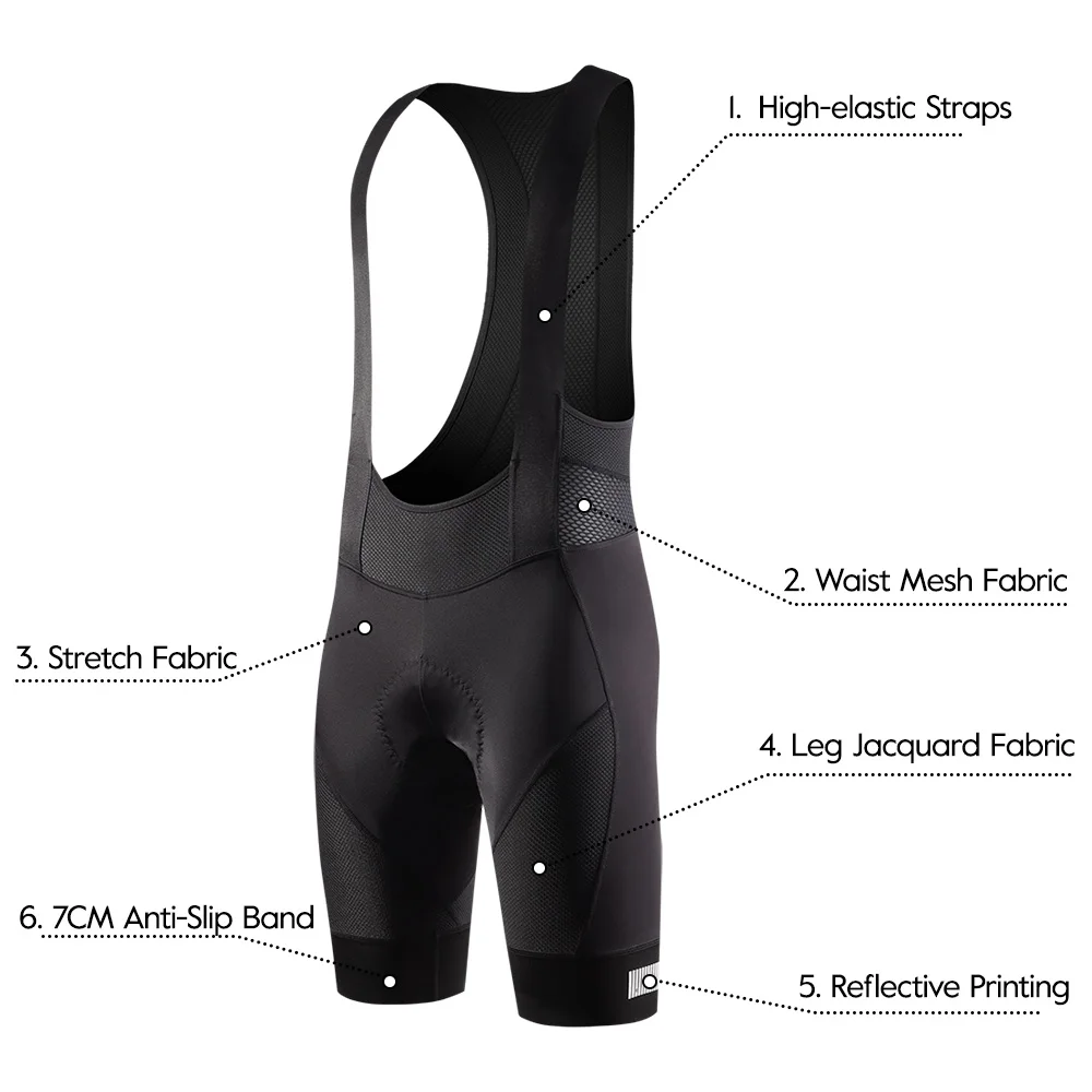 RION Herren Radsport-Trägerhose Mountainbike MTB Tights Polsterung Fahrrad-Trägerhosen Fahrradausrüstung Italienisches Dolomiti-Polster 8H Outdoor-Sport – Detail 10