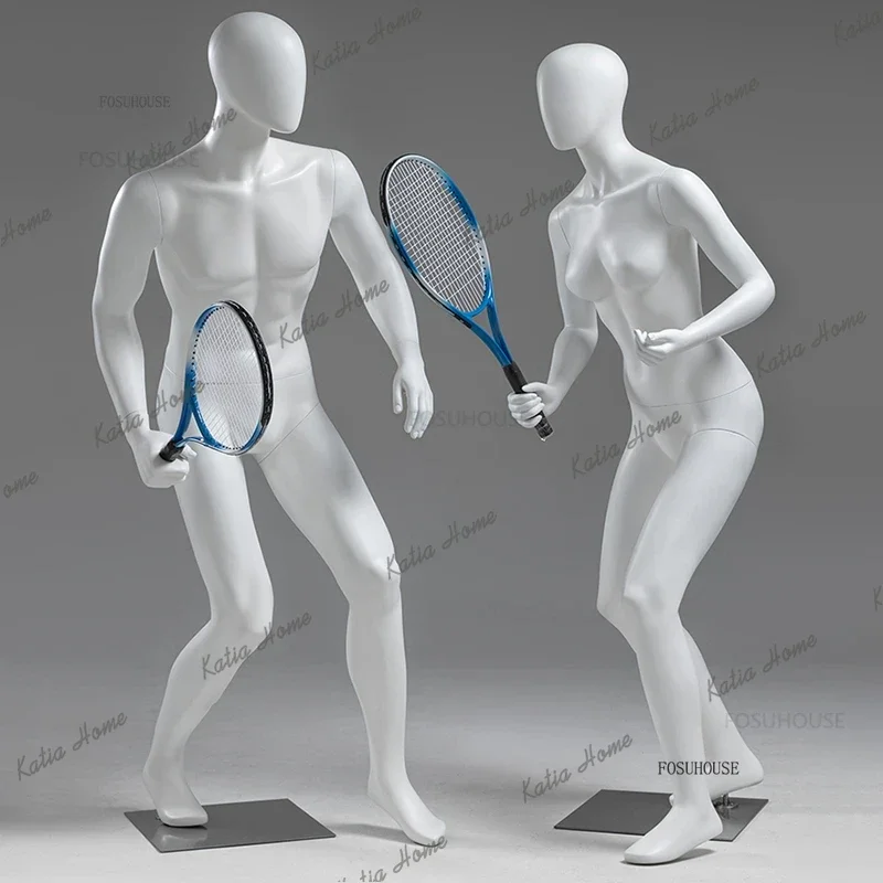 LSLuxury Golf Tennis Sports Mannequins Simple Male Full Body Dummy Display Stand Clothing Store Women's Clothing Window Model Pr