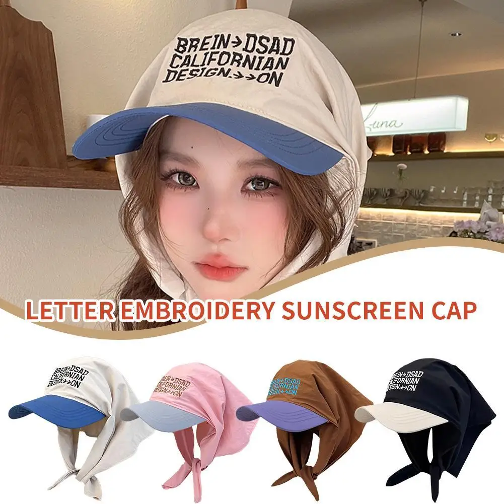 Quick Drying Sunscreen Headscarf Caps Women Cotton Head Bandana Scarf Visor Hat Wide Brim Lightweight Travel Summer Hats