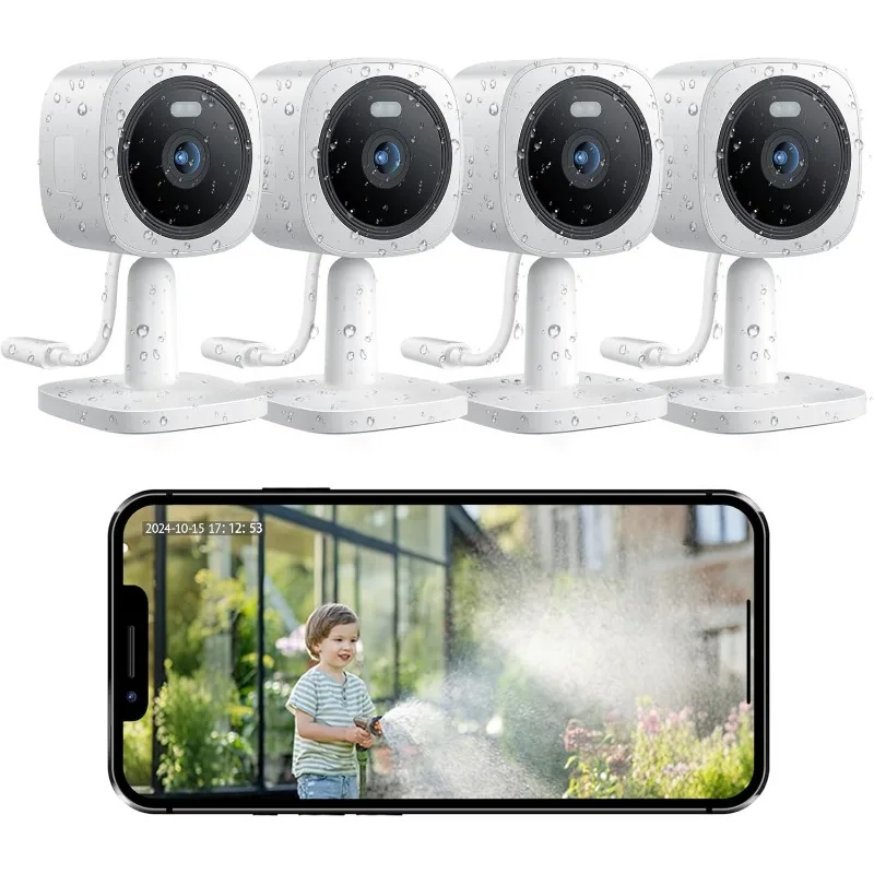 

3K 5MP Outdoor Indoor Security Cameras for Home Security, Home Camera with Starlight Color Night Vision,Built-in Spotlig