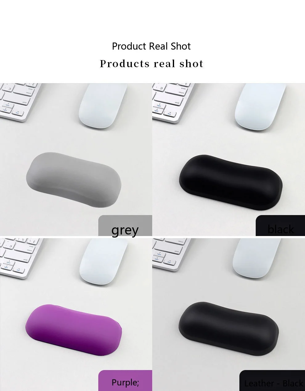 Leder-Silikon-Handgelenkauflage für Mauspad, 5 Farben, ergonomische rutschfeste Schreibtischunterlage für Büro und Gaming – Detail 7
