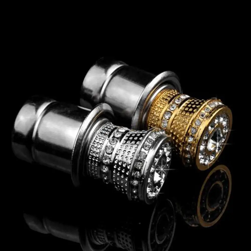 Bling-enchufe de alimentación Universal para coche, calentador de encendedor de cigarrillos de cristal de imitación, decoración brillante, 20mm