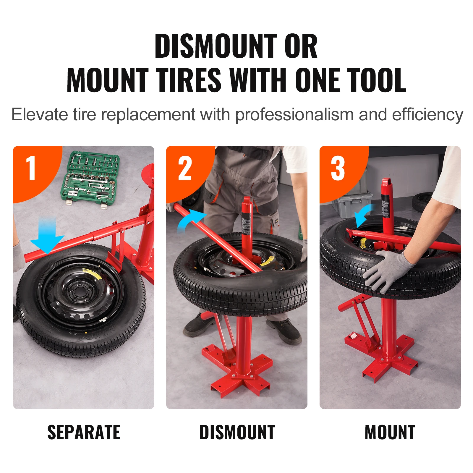 Portable Manual Tire Changer Bead Breaker Tool Portable Hand Bead Breaker Mounting Tool for Car Truck Motorcycle Garage
