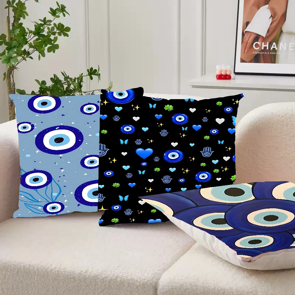 

Turkish Evil Eye Pillow Case Personalized Pillow Case Pillow Cover Kids Bedroom Wild Party Decor Decoration Children's Gift