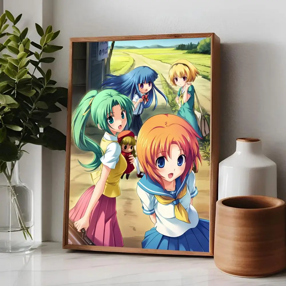 Higurashi when they cry Classic Movie Posters HD Quality Poster Wall Art Painting Study Nordic Home Decor