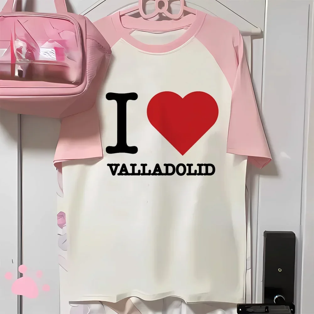 Valladolid tshirt female kawaii University Colorful Classic aesthetic t-shirt Classic harajuku Gothic Retro graphic Colorful