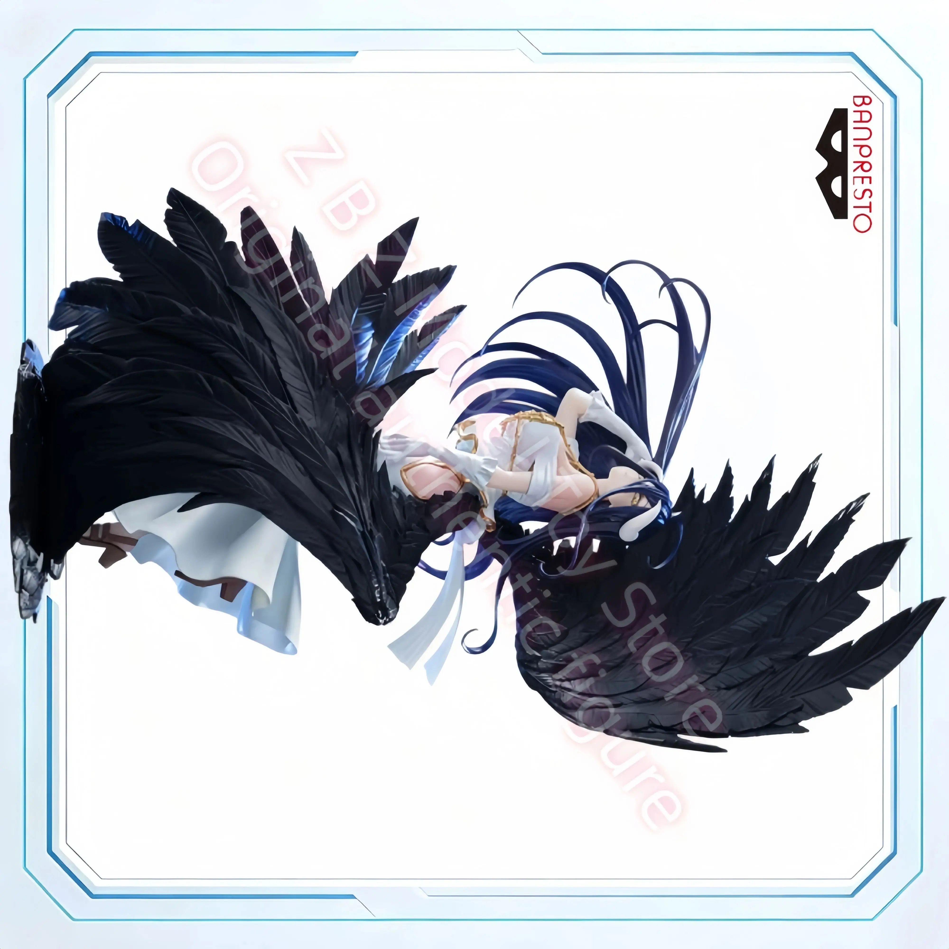 En stock, figurine de collection Bandai originale et authentique, Banpresto Evolve Overlord Albedo Empress of Darkness, 32 cm, modèle de jouet, cadeau.