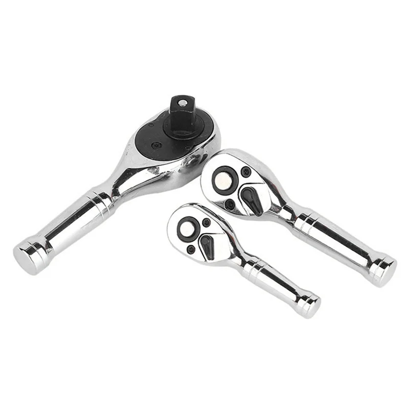 BAAG-1/4In 3/8In 1/2In Mini Ratchet Wrench 72 Teeth Spanner Portable Torque Wrenches Quick Socket Ratchet Wrench Hand Tools Dura