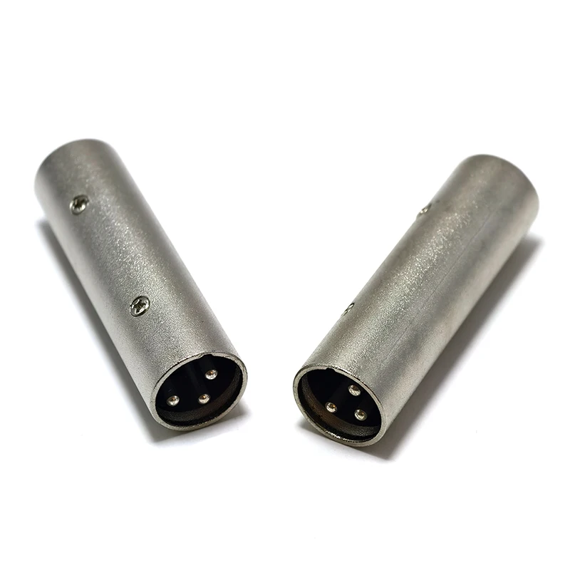 1PCS 3 Pin to 3pin XLR Male To XLR Male SIM Card and Adapters MIC Power Microphone for Plug Connector Adapter