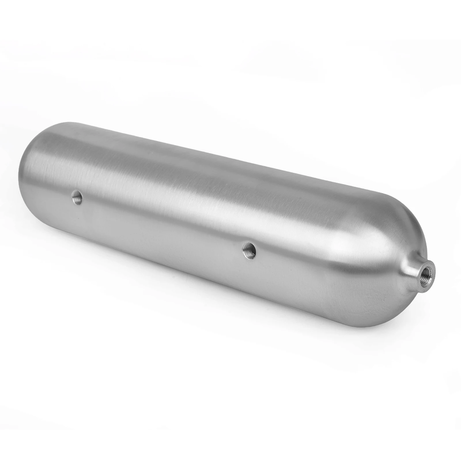 Universal G1/4*5 Hole 1 Gallon 100*450MM Air Tank Aluminum Seamless Polish with 2 Clamp for Air Suspension System Accessories