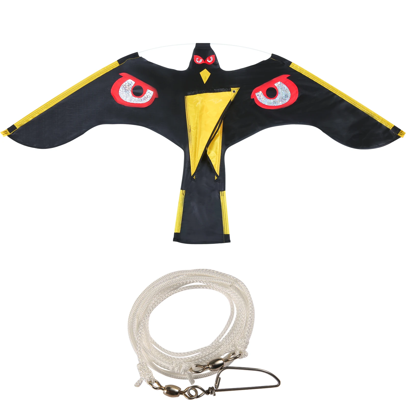 Emulação Flying Hawk Kite, Scarecrow Drive, Repelente de pássaros, Garden Scarecrow, Quintal Bird Repeller, 3pcs