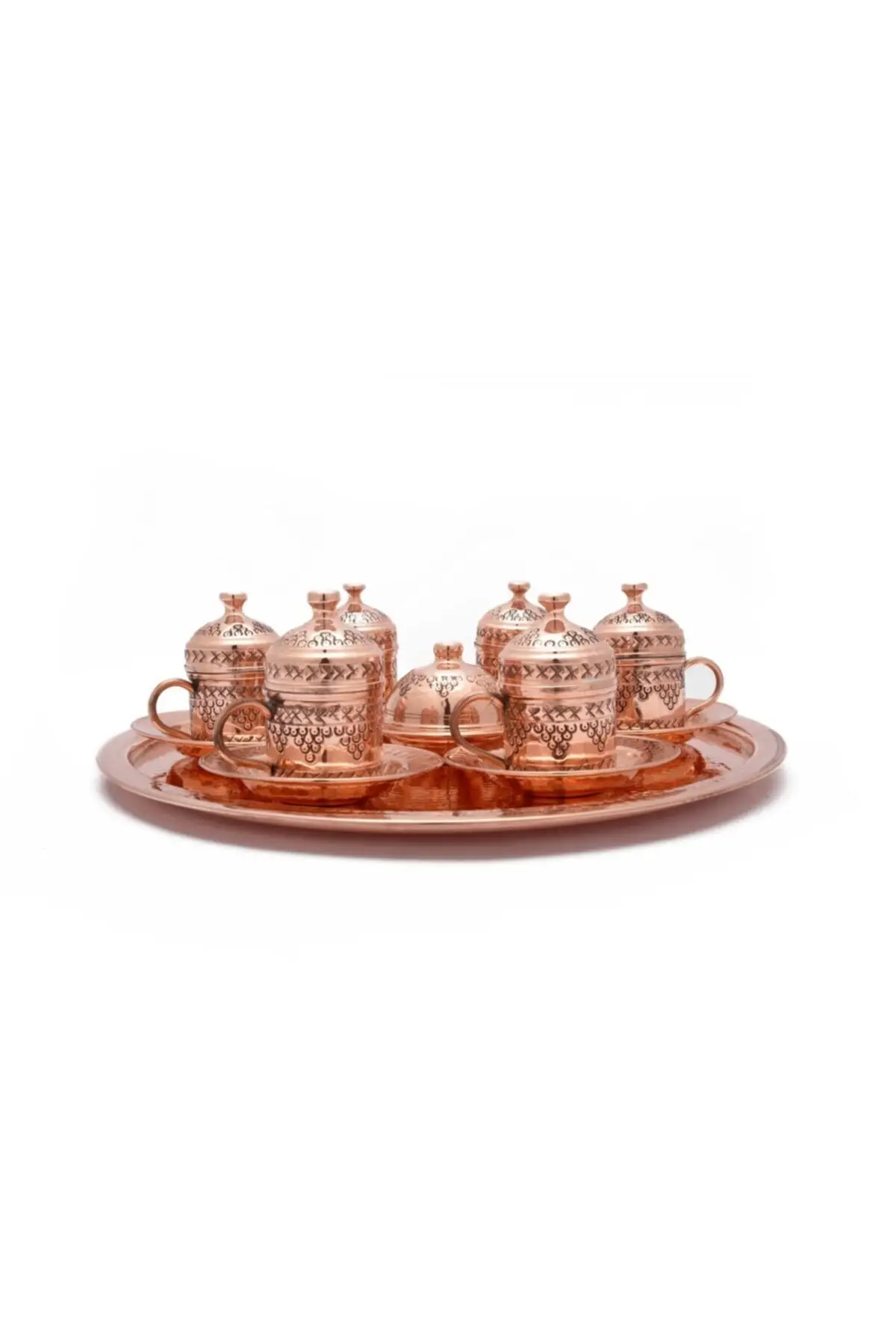 DOLBOVI 6 pcs copper cup set grape patterned handmade espresso cup