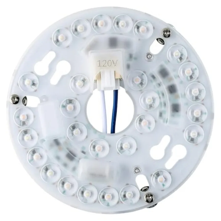 

4.5'' 15W LED Ceiling Fan Light Retrofit Kit, Flush Mount Ceiling Light Replacement Panel PCB 3CCT 3000K 4500K 5000K 2000LM 120