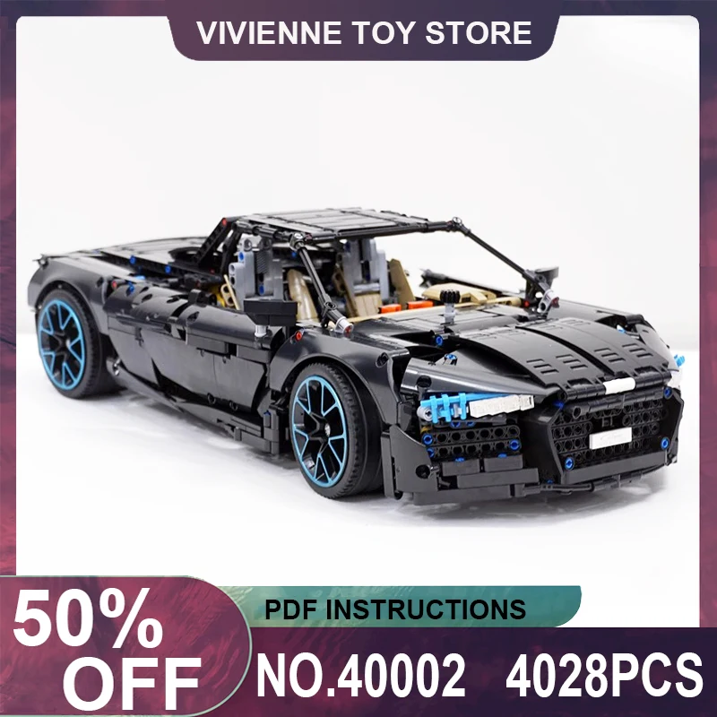 

New MOC-40002 Technical Super Sports Car Hypercar Model R8 SpyderR Building Block Bricks Puzzle Toys Christmas Gifts For Kids