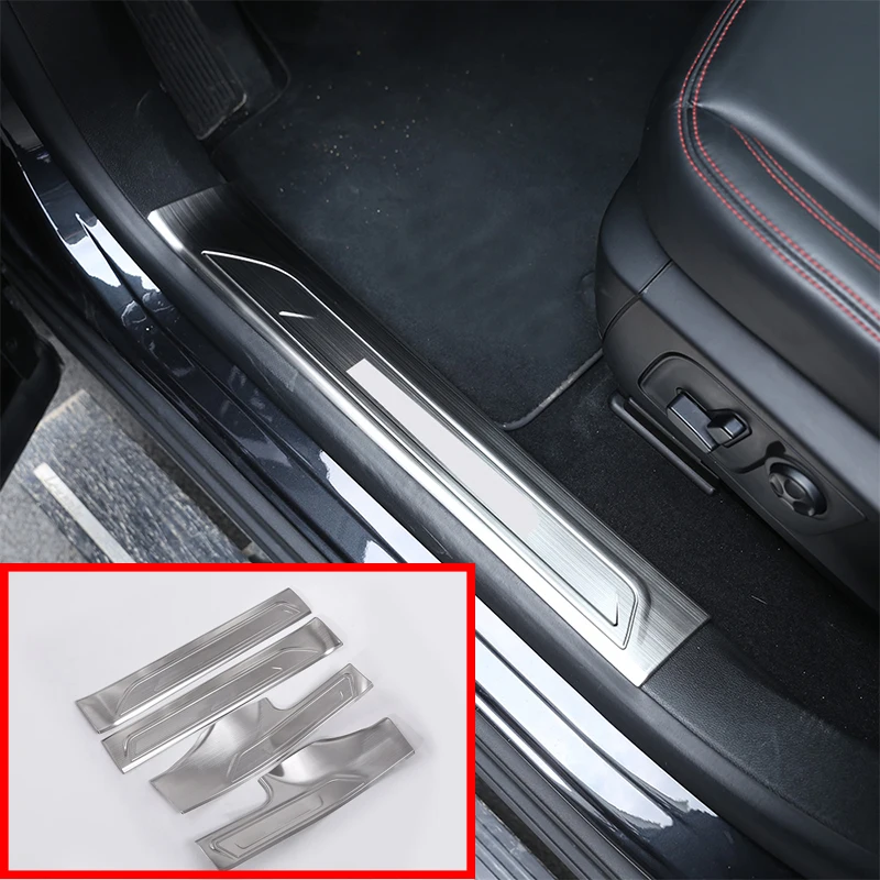 4 Pcs For Maserati Levante SUV 2016 Stainless Steel Inner Door Sill Protector Cover Plates Car Accessories