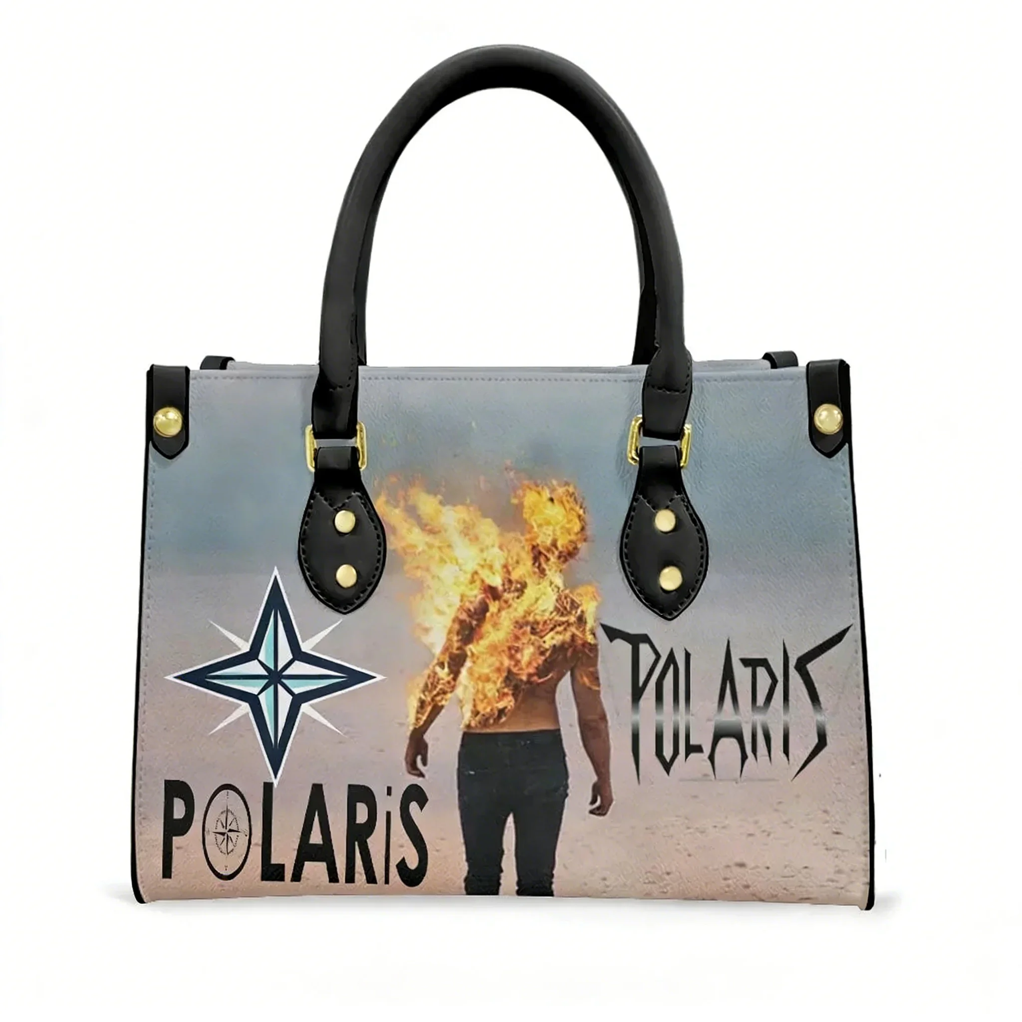

Сумка-тоут Polaris Australian Band, женская и мужская, с персонализированным текстом и изображением, из искусственной кожи, для бизнеса, шопинга, подарочная сумка