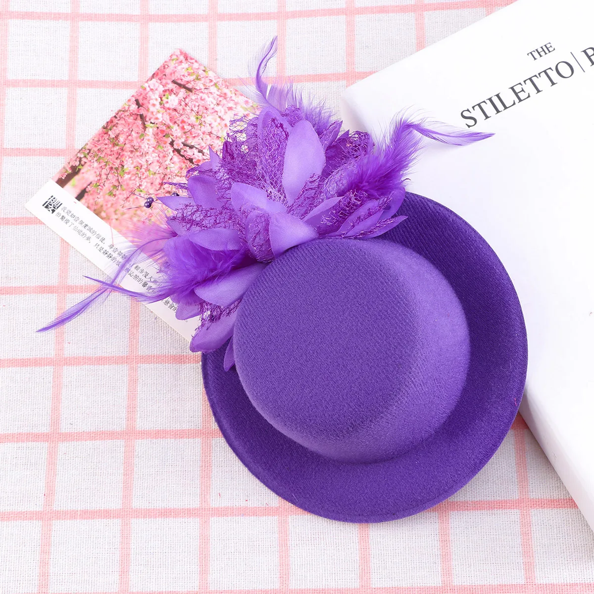 

13Cm Flower Net Yarn Design Bride Party Bridal Accessories For Wedding Accessories Girl Hat Hair Wedding Hat Hair Pins