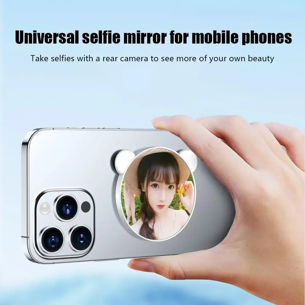 Universal Mobile Phone Rear Selfie Mirror For MagSafe Magnetic Selfie Vlog Mirror High Definition Reflective Selfie Tool