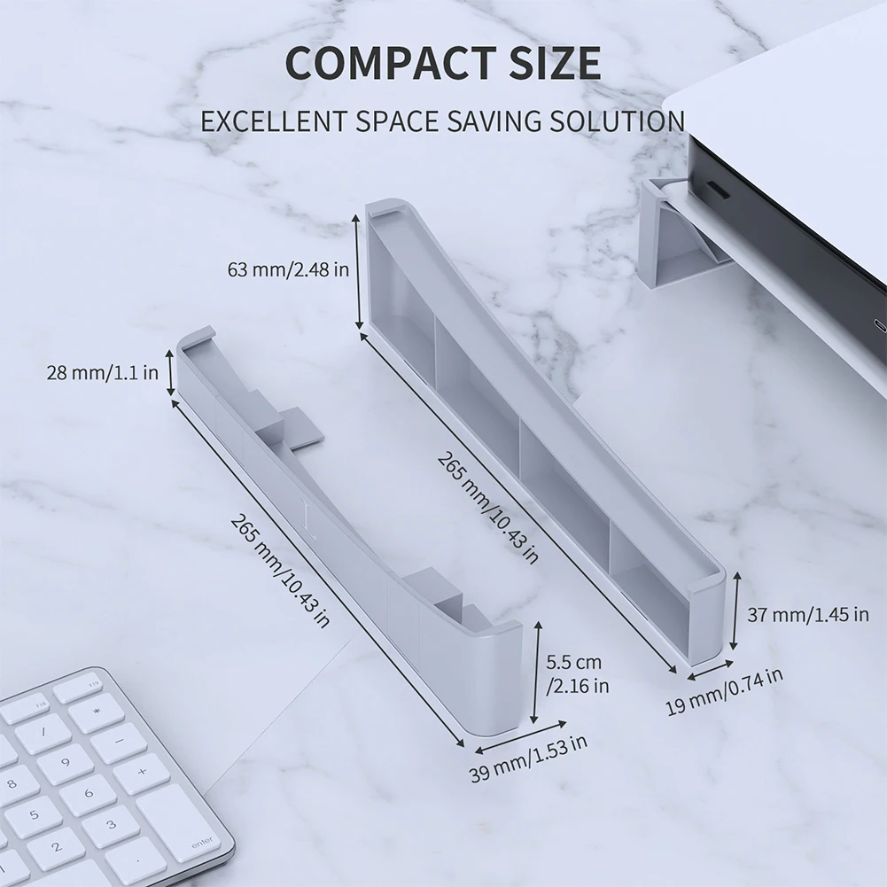 For PS5 Horizontal Base Stand Holder Game Console Base Stand Holder Placement Bracket for Playstation 5 Disc & Digital Edition
