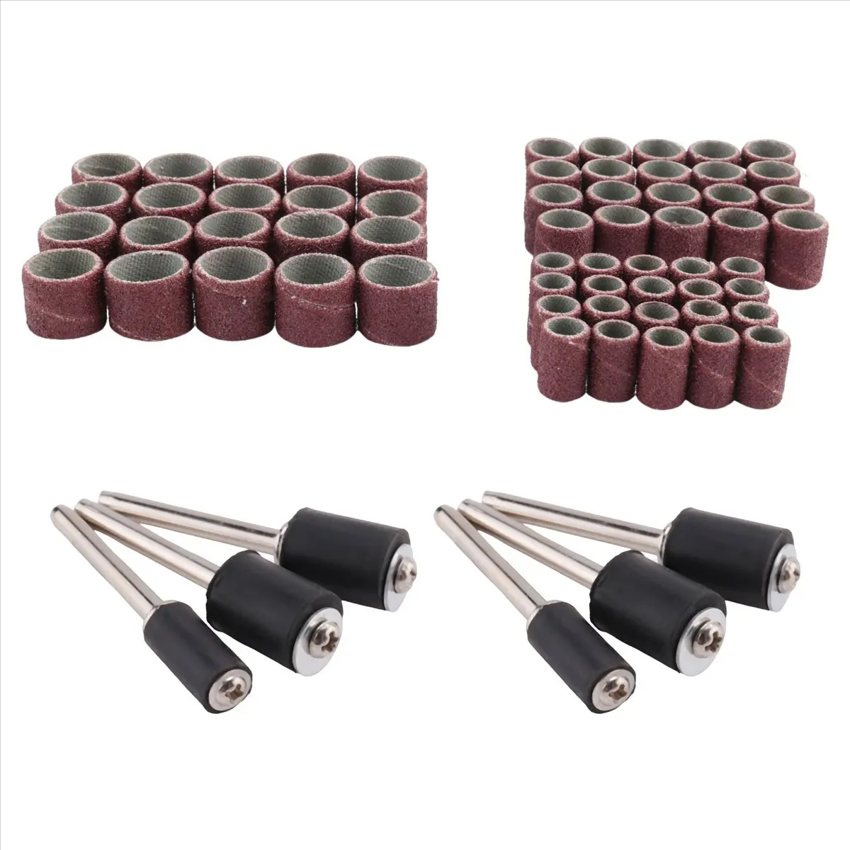 KSOL 66 Pcs Drum Set Including 60 Pcs Sanding Bands and 6 Pcs Drum Mandrels