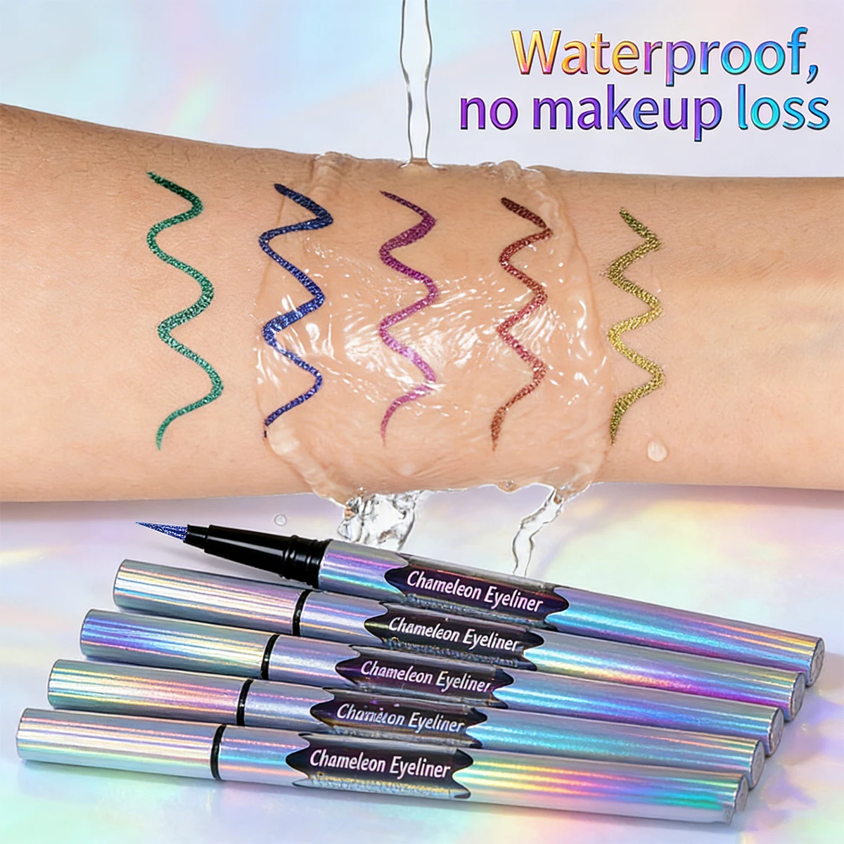Liquid Eyeliner Pen Waterproof Long Lasting Thin Precise Tip Waterproof Smudge Proof Vegan Makeup Eyeliner for Cosmetic