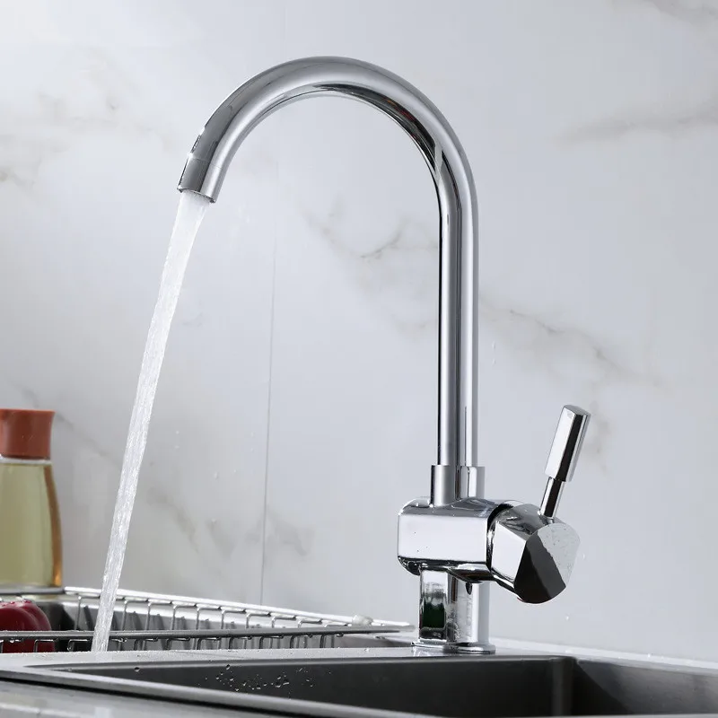 

Galvanized flat tee kitchen sink hot and cold faucet stainless steel faucet