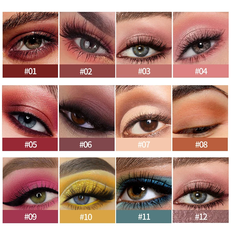 Palette d'Ombres à Paupières Monochromes à Paillettes Diamant, Cosmétiques Doux et Durables, Maquillage pour les Yeux pour Femme, 24 Documents, 256
