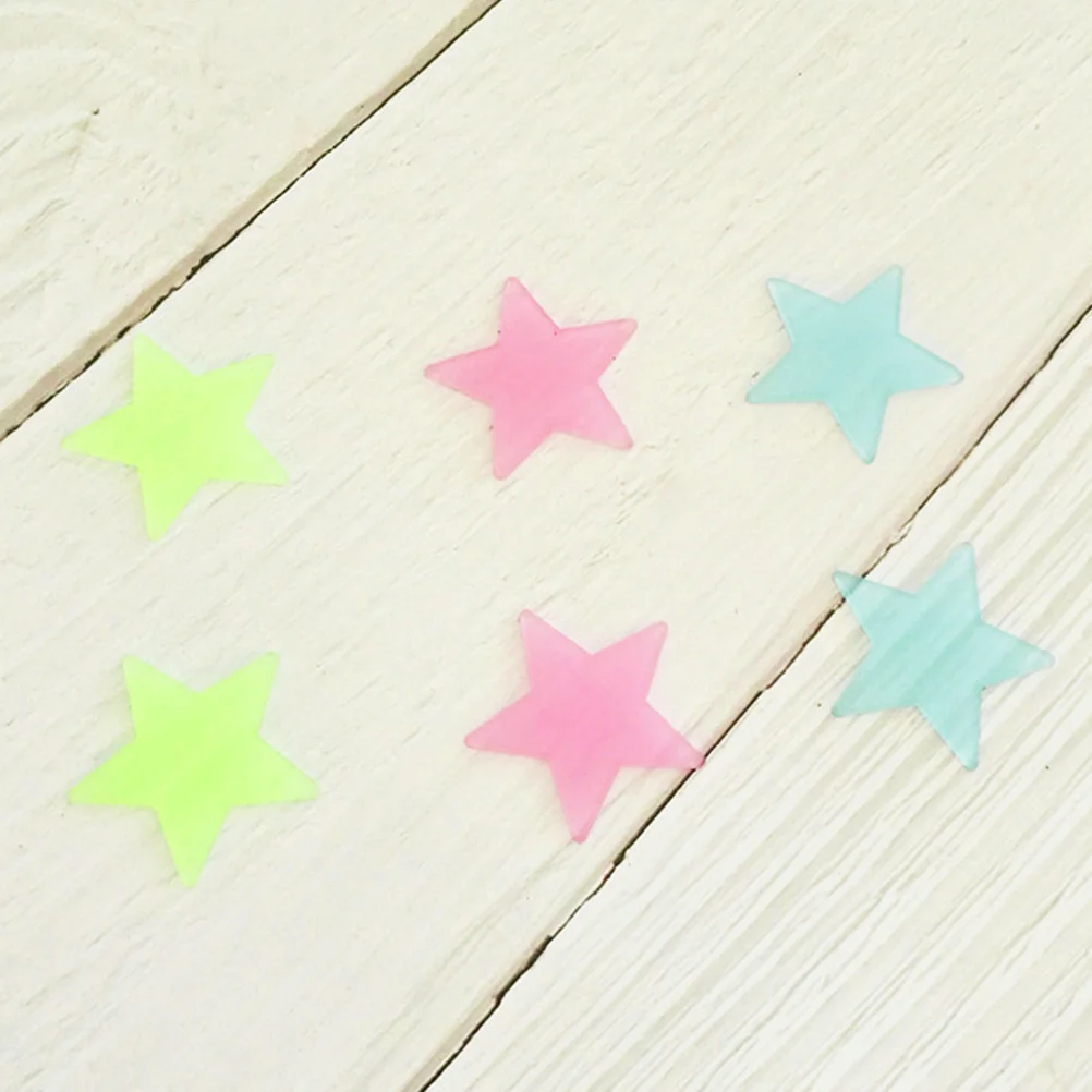 202 шт. светящиеся в темноте звезды наклейки на стену ПВХ светящийся декор потолка комната ночник клейкие наклейки луна в форме звезды