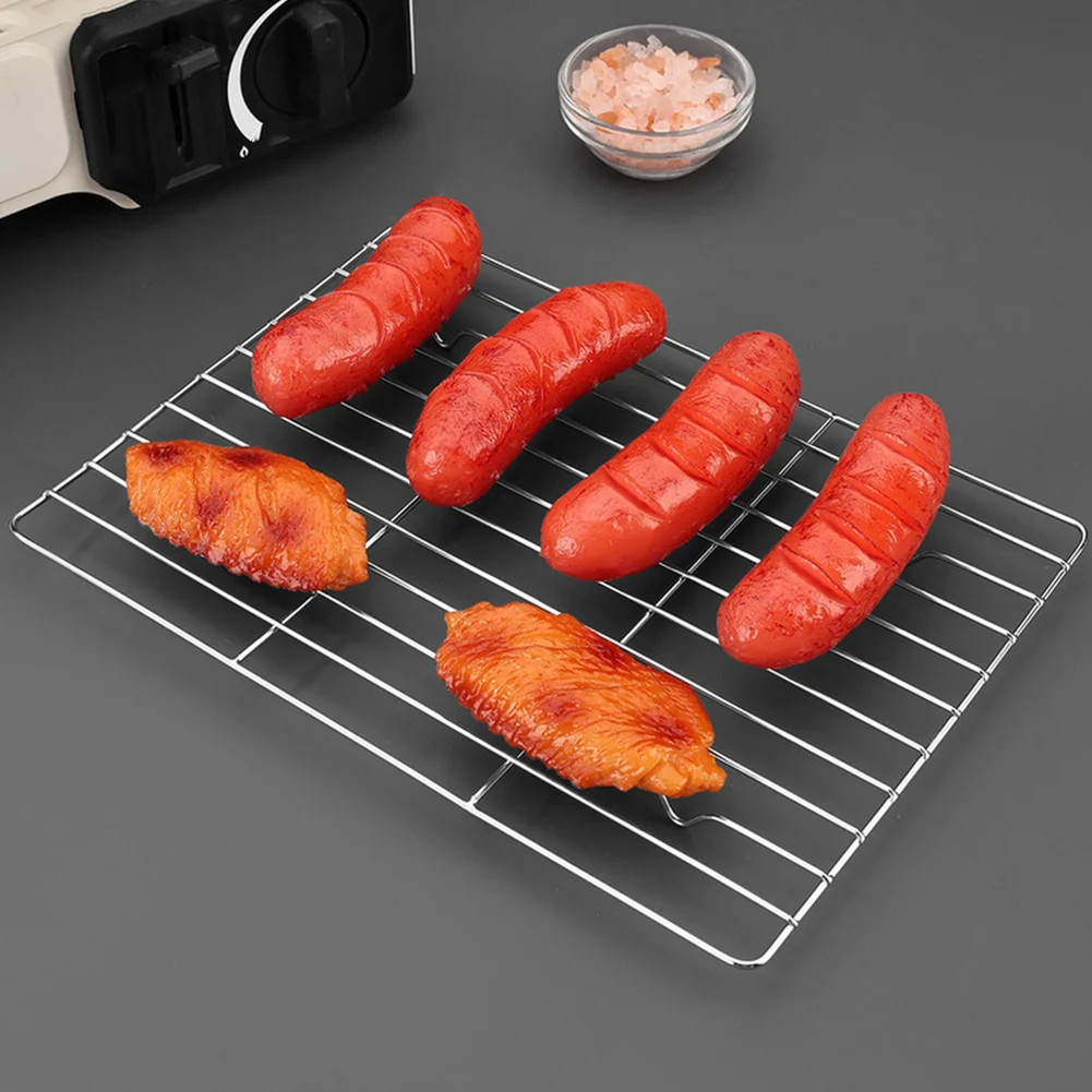 Stainless Steel Grilling Cooling Rack for BBQ and Baking Use Outdoors or in Kitchen with Heat Resistant Design