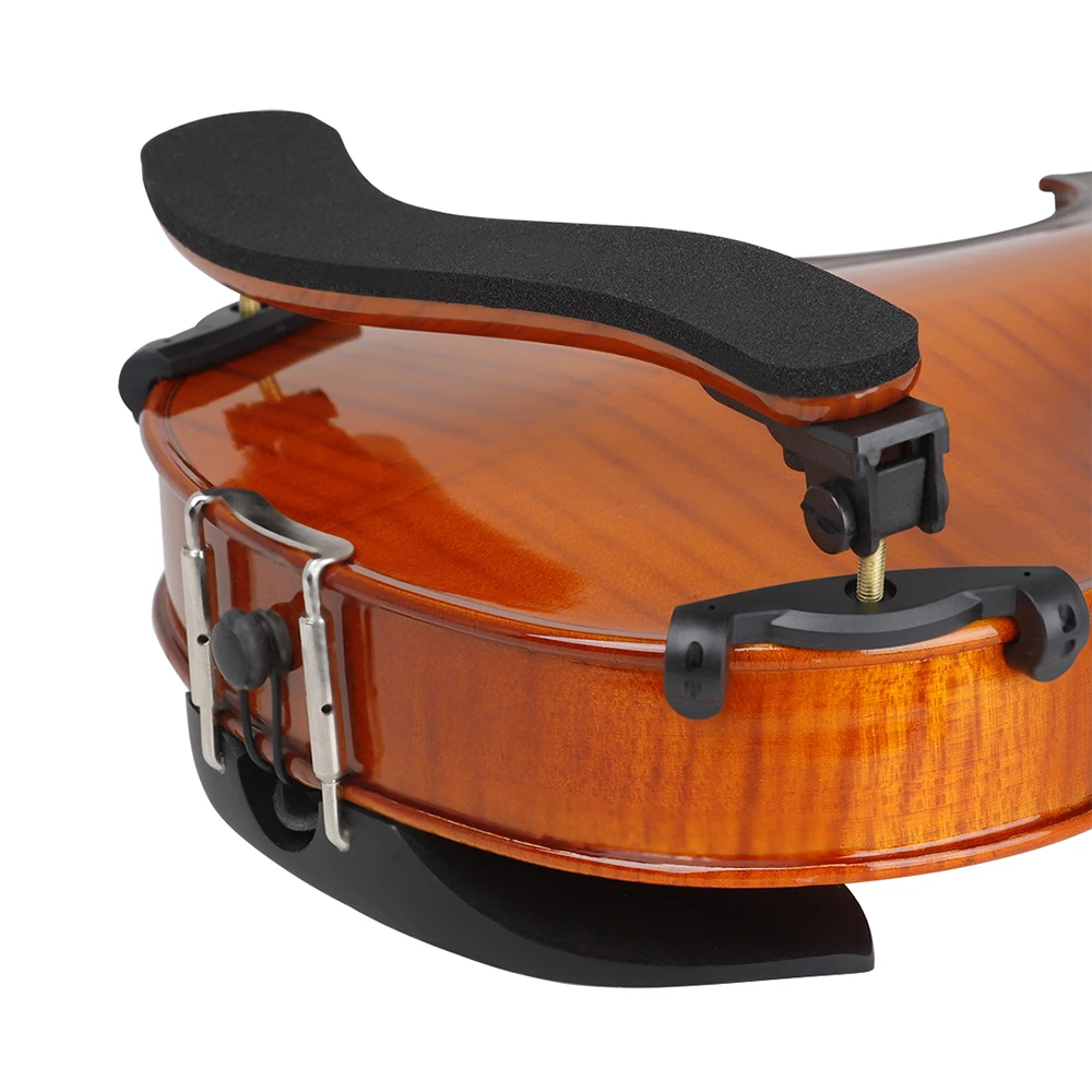 High Quality Violin Shoulder Rest Plastic Padded Solid Wood Coffee Single Board Adjustable 3/4 4/4 Fiddle Parts & Accessories