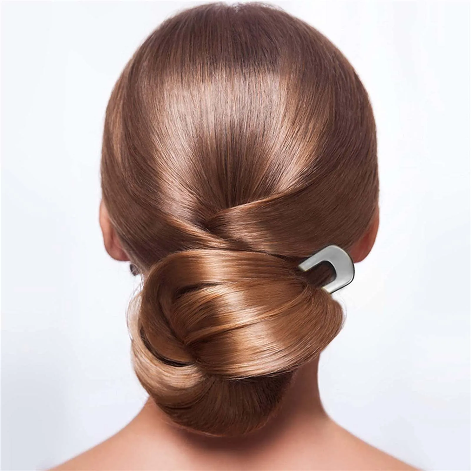 French U Shaped Hair Pins Vintage Metal Hair Forks Sticks for Women Thick Hair Styling Accessories Gold Silver Color Bun Tool view 2