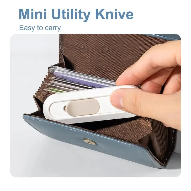 

1 Portable Paper Cutter Mini Cutting Knife SK5 Utility Knife Metal Blades Easy Carry Cutters Knife Stationery Supplies