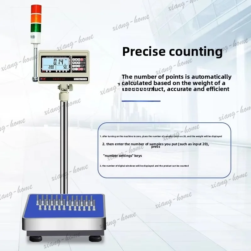 YJ  Electronic Scale With Three-color Alarm Light Counting Weight Sound And Light Checking Weight Alarm Table Scale 30kg