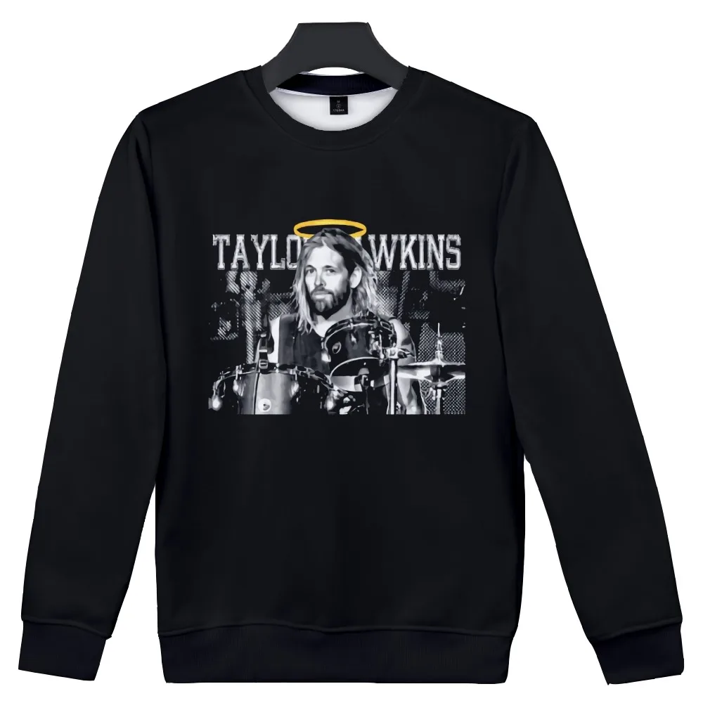 

Taylor Hawkins Rip Sweatshirt 3D Crewneck Long Sleeve Black Tops Women Men's Outwear 2022 Rest in Peace Rapper Unisex Clothes