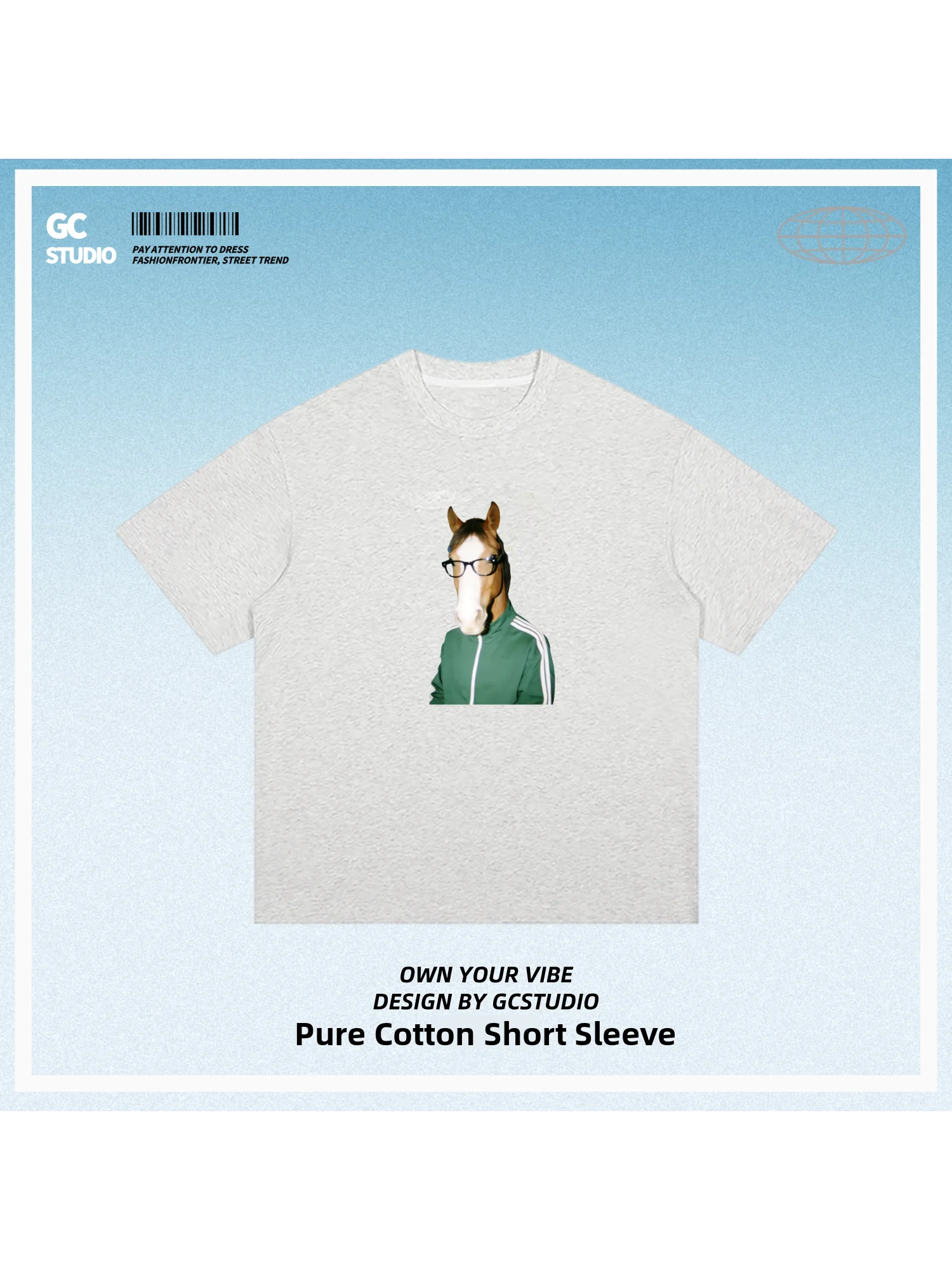 New Year  Head Meme Cotton T-Shirt Short Sleeve Unisex Fun Creative Breathable Casual round Neck Logo Print Tee