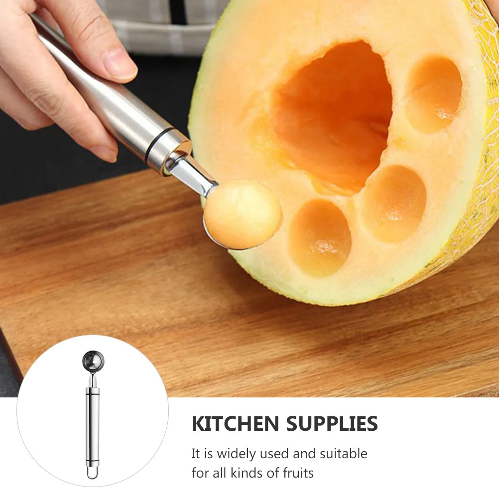 

4Pcs Stainless Steel Fruit Carving Knives Smooth Not Easy to Stick for Watermelon Cantaloupe Cucumber