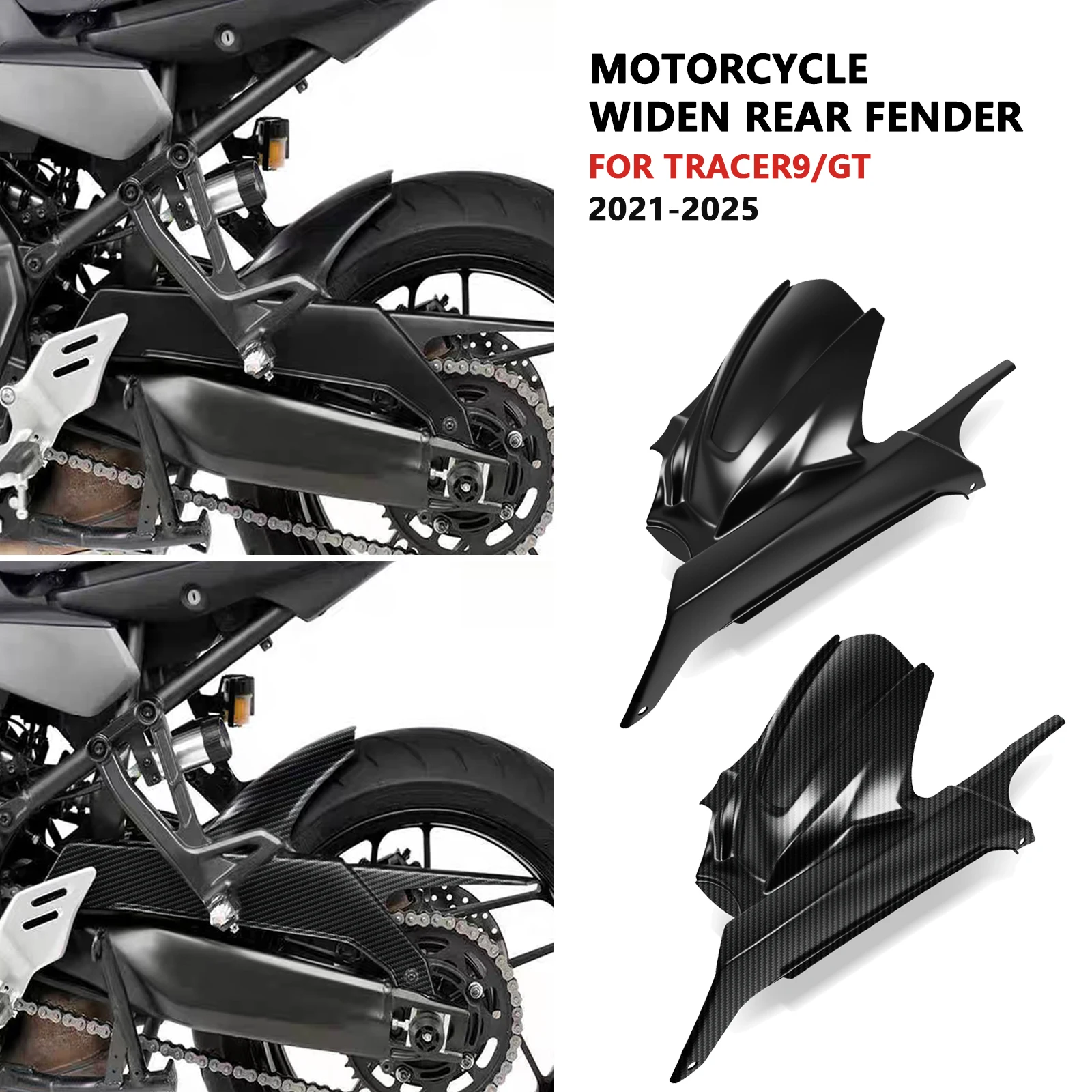 

For TRACER 9 tracer9 gt 2021-2025 Motorcycle Rear Wheel Hugger Mudguard Fender Mudflap Splash Guard Fender Protector Cover