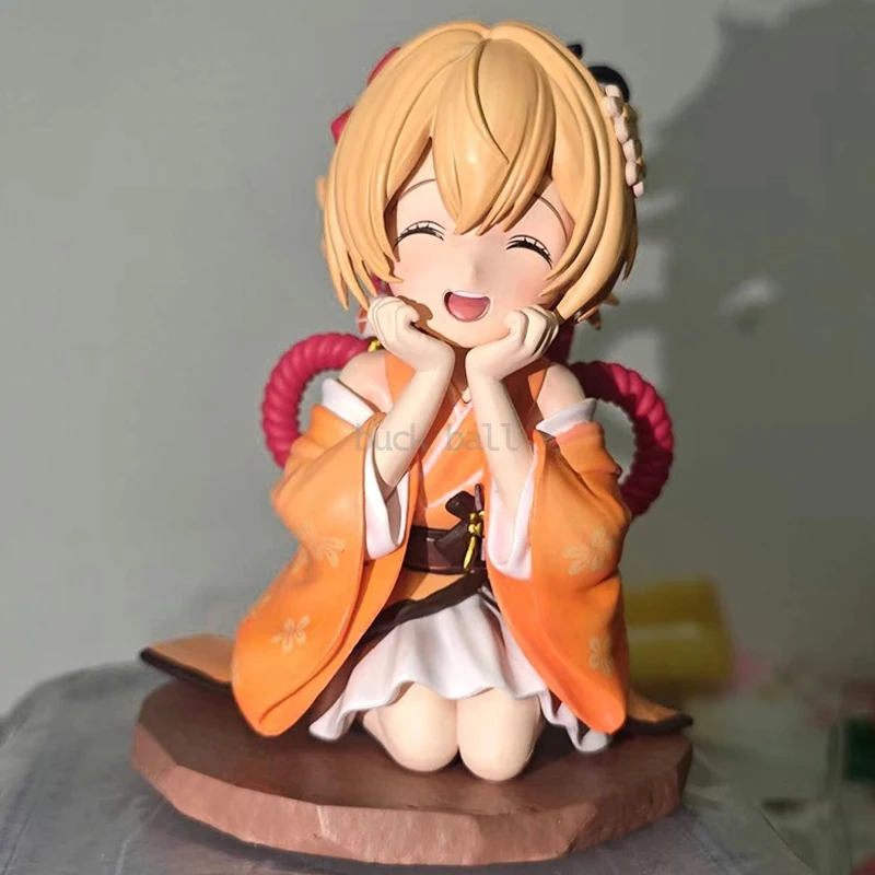 14cm Genshin Impact Yoimiya Figurine Anime Kawaii Smiling Figure Gk Statue Figurine Model Doll Collection Decoration Desk Toys