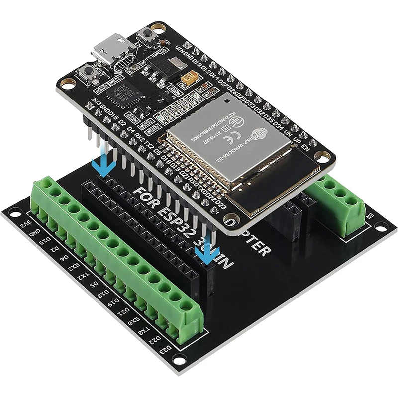 Scheda breakout ESP32 da 3 pezzi GPIO 1 in 2 compatibile con 30 pin ESP32S Scheda di sviluppo ESP32 Chip ESP-WROOM-32 per Arduino