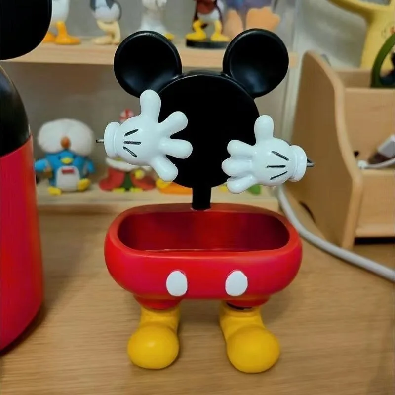 Cute Mickey Mouse Remote Control Mobile Phone Storage Bracket New Multi-functional Desktop Ornament Placement Rack Decoration