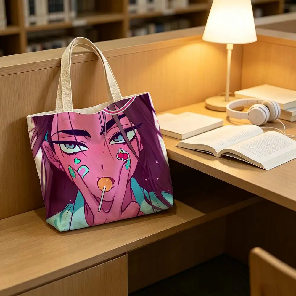 Hyuna K-Korean A-Alien Stage Print Bag Eco Shopper Cotton Jute Bag Reusable Bag Foldable Reusable Sac Tissu