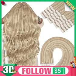 YoungSee Tape in Hair Extensions Remy Brazilian Straight Human Hair For Salon High Quality 12-24Inch