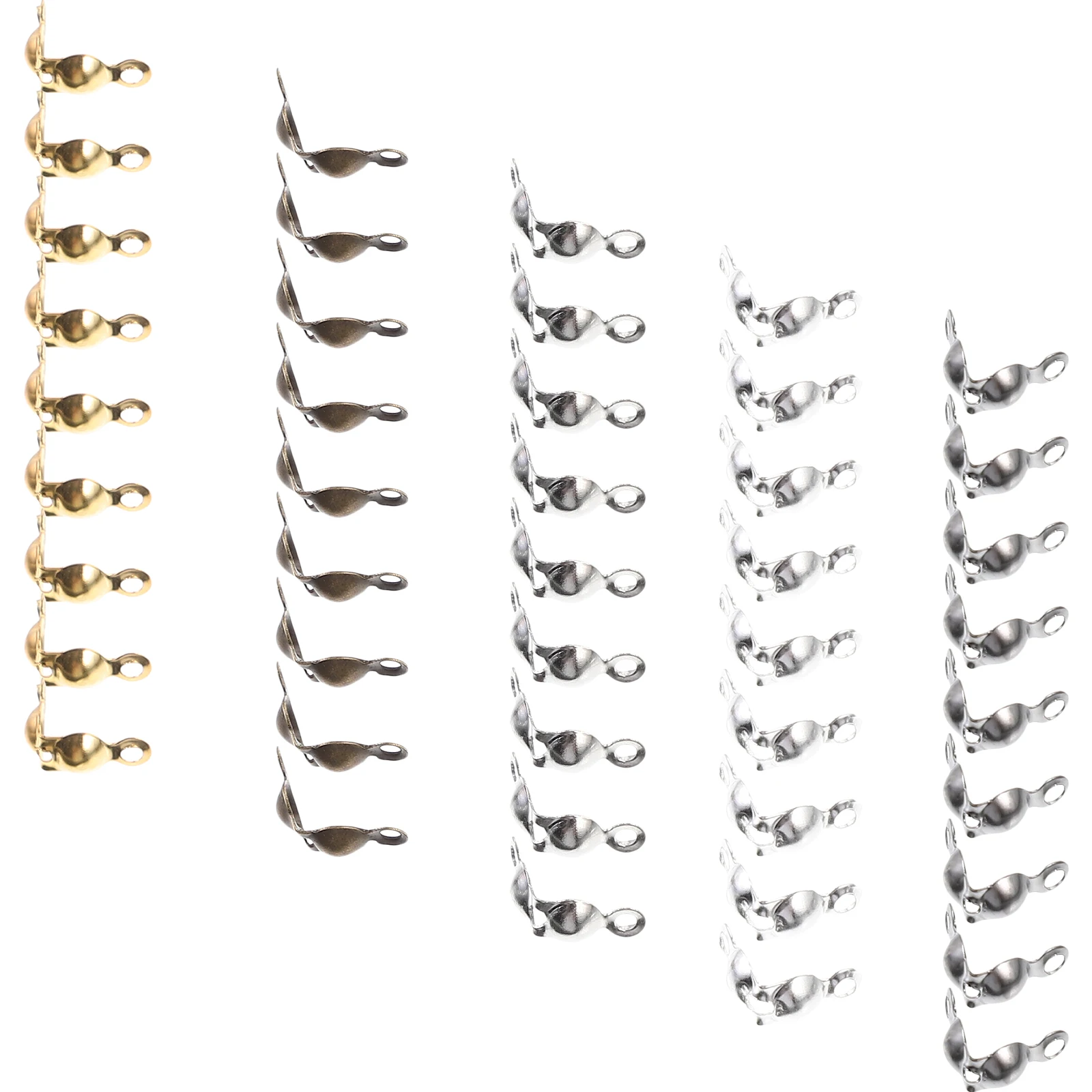 

1000pcs Jewelry Accessories Buckles Metal Clasp Necklace Bracelet Knot Covers Durable Lightweight DIY Repair for Necklaces