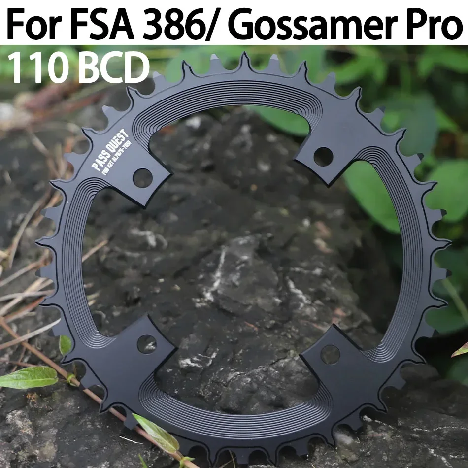 

Цепь PASS QUEST 110 bcd для шатунов FSA Gossamer Pro 386, цепное кольцо с прямым креплением, узкая широкая корона для шоссейного велосипеда 110bcd