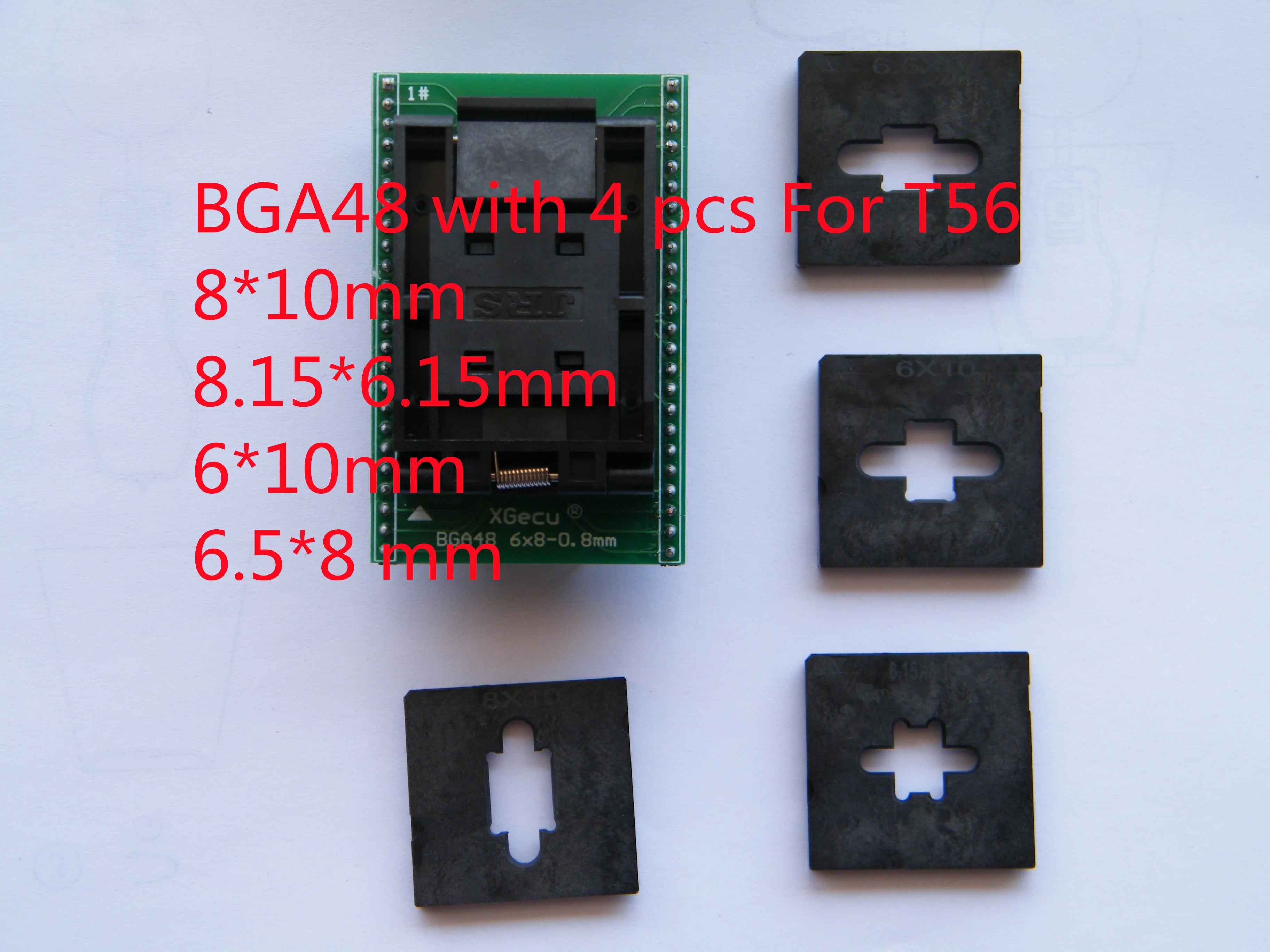 Imagem -05 - Adaptador para T56 Nand Programador Soquete Programação Calculadora Chip Programável Bga48 6*80.8 mm 8*10 mm 8.15*6.15 mm 6*10 mm 6.5*8