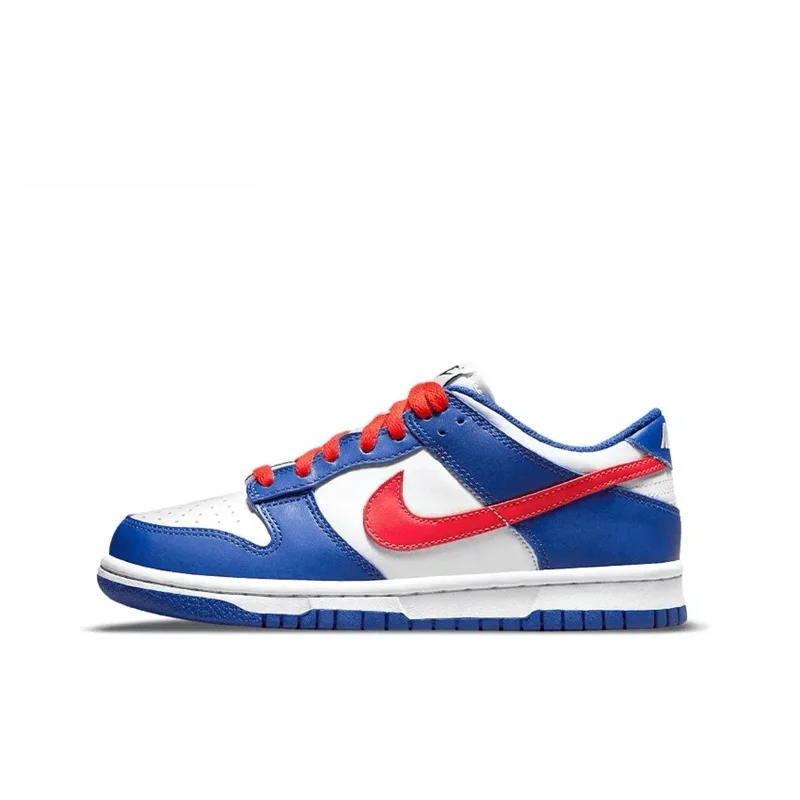 Nike Dunk Royal Red Men's and Women's Skateboarding Shoes Cat Shock Absorbable Doraemon Robotic Wear Resistant GS